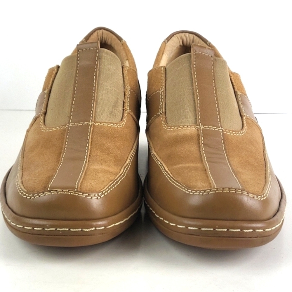 Calden Suede Leather Slip-on Casual Loafer Elevator Shoe Tan Men's Size 7 - Picture 4 of 16